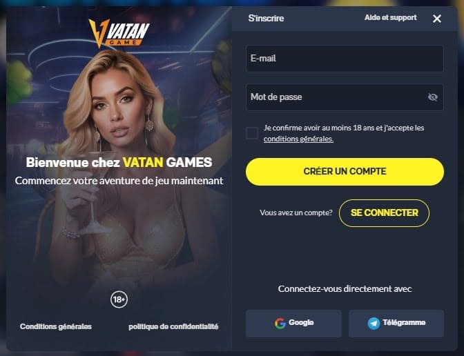 Vatan Game Casino inscription