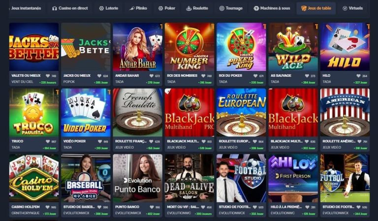 Vatan Game Casino jeux table