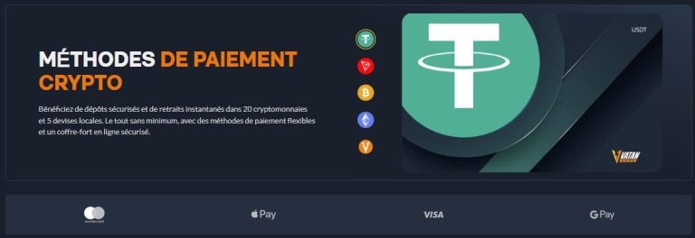Vatan Game Casino moyens paiement crypto